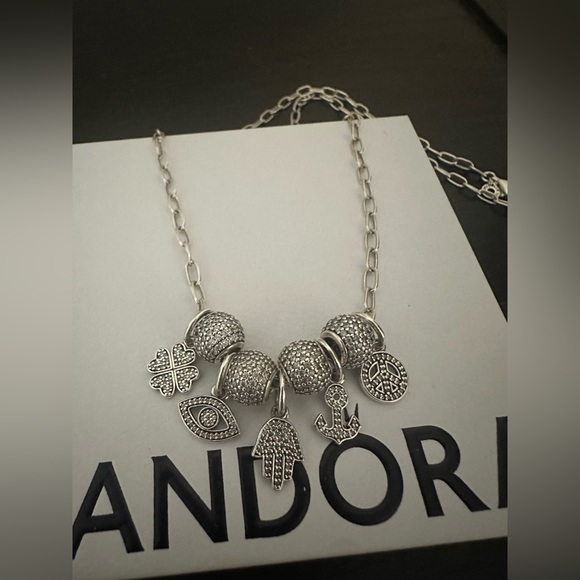 PANDORA Pave Lights & Symbols Charms Necklace - Picture 3 of 4
